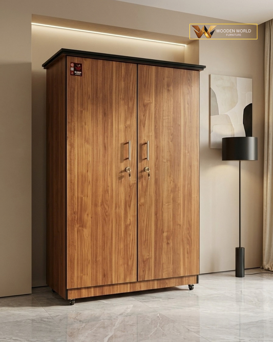 Modern Wooden 2-Door Wardrobe