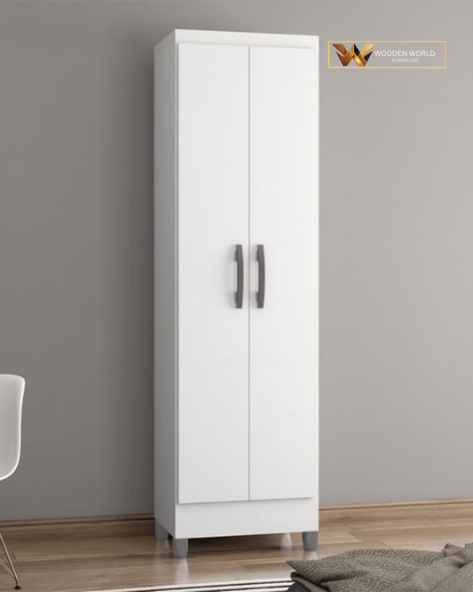 Modern White Tall 2-Door Cabinet