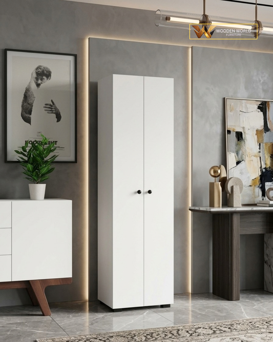 Modern White 2-Door Cabinet