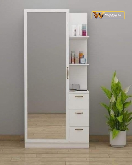 Modern White Dressing Unit with Mirror