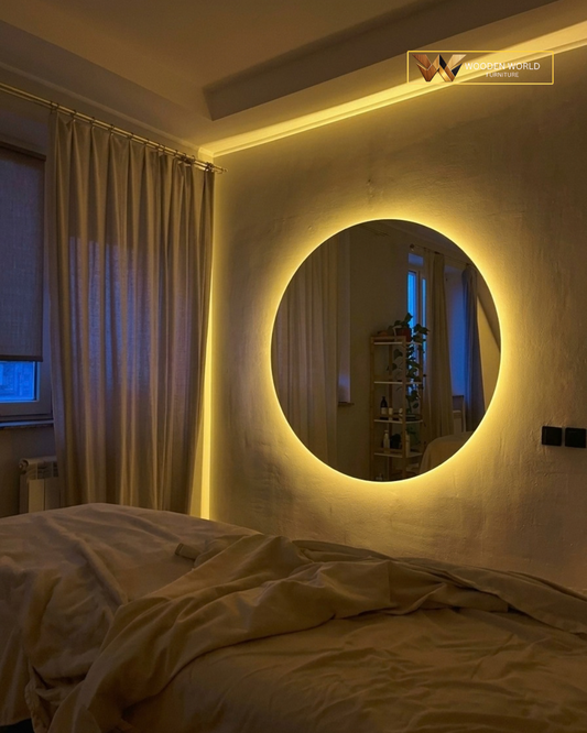 Modern Round Backlit Mirror